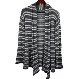 Wooden Ships | Gray White Stripe Light Cardigan Sweater